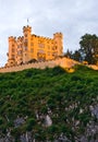 Hohenschwangau castle at dusk or dawn