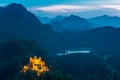 Hohenschwangau castle at Fussen Bavaria, Germany Royalty Free Stock Photo