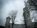 Hohenschwangau, Germany - May 19, 2010: The famous Neuschwanstein castle, is a 19th-century Romanesque Revival palace. The palace