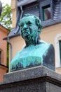 Hohenstein-Ernstthal, Germany - June 5, 2023: Monument to Gotthilf Heinrich von Schubert, a German physician, naturalist and