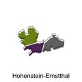 Hohenstein Ernstthal world map vector design template, graphic style isolated on white background, suitable for your company