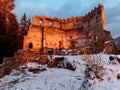 Hohenwang ruins sunset