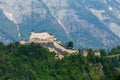 Hohenwerfen castle in Austra, panoramic view Royalty Free Stock Photo