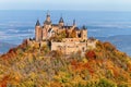 Hohenzollern Castle at autumn Royalty Free Stock Photo