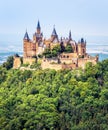 Hohenzollern Castle or Burg on mountain top, Germany, Europe Royalty Free Stock Photo