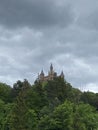 Hohenzollern Castle, Germany, view of the castle and surrounding countryside