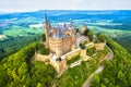 Hohenzollern Castle on mountain, Germany Royalty Free Stock Photo