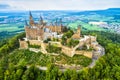 Hohenzollern Castle on mountain, Germany Royalty Free Stock Photo