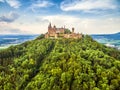 Hohenzollern Castle on mountain top, Germany Royalty Free Stock Photo