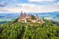 Hohenzollern Castle on mountain top in Stuttgart vicinity, Germany Royalty Free Stock Photo