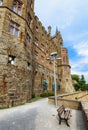 Hohenzollern Castle on mountain top in Stuttgart vicinity, Germany Royalty Free Stock Photo