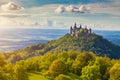 Hohenzollern Castle at sunset, Baden-WÃÂ¼rttemberg, Germany Royalty Free Stock Photo