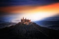 Hohenzollern Castle in the Swabian Alps - Baden-Wurttemberg, Germany. ROYALTY-FREE STOCK PHOTO Hohenzollern Castle in the Swabian Royalty Free Stock Photo