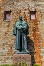 HOHENZOLLERN, GERMANY - AUGUST 31, 2019: Frederick William III of Prussia statue at Hohenzollern Castle in the state of