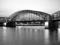 Hohenzollernbruecke (Hohenzollern Bridge) over river Rhine in Ko Royalty Free Stock Photo