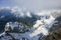 The high Austrian region of Dachstein, view from the Dachstein cable car station, Austria, Europe Royalty Free Stock Photo