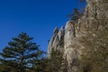 Hohe wand climbing area in Austria, sportklettern climbing Royalty Free Stock Photo