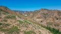 Hohhot - A panoramic view on Daqing mountains in Inner Mongolia. Endless mountain chains. The slopes are mostly barren Royalty Free Stock Photo