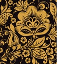 Hohloma floral pattern Royalty Free Stock Photo