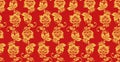 Hohloma seamless pattern, russian culture decor