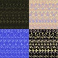 Hohloma seamless pattern set dark vector illustration Royalty Free Stock Photo