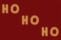 HoHoHo. Design lettering templates for greeting cards. Gingerbread letters