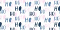 Hohoho seamless pattern. Santa Claus laugh. Seamless texture for Christmas design
