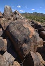 Hohokam prehistoric pictographs Royalty Free Stock Photo