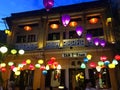 Hoi An ancient town street, Vietnam on night scene Royalty Free Stock Photo