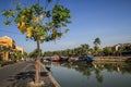 Along the Thu Bon River on a sunny day, Hoi An, Quang Nam Province, Vietnam Royalty Free Stock Photo