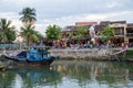 HOI AN, VIETNAM - CIRCA AUGUST 2015: People walking on the streets of old town Hoi An, Vietnam Royalty Free Stock Photo