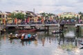 HOI AN, VIETNAM - CIRCA AUGUST 2015: People walking on the streets of old town Hoi An, Vietnam Royalty Free Stock Photo