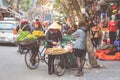 Women selling fruits and vegetables on street, Hanoi Royalty Free Stock Photo