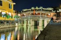 Hoi An, Vietnam - Jan 19th 2023: View of the Japanese Bridge in Hoi An. Vietnam, Unesco World Heritage Site. Hoi An is a Royalty Free Stock Photo