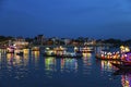 Hoi An , Vietnam - JUNE 25, 2019 : Hoi An Ancient Town riverside view with traditional Boats, Hoi An is recognized as a UNESCO Royalty Free Stock Photo