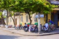 HOI AN, VIETNAM-MARCH 2013: Tricycle drivers are waiting for passengers to travel around Hoi an, Vietnam.