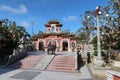 Access stairs in front of the main gate of the Assembly Hall Of Fujian Chinese Temple in Hoi An Royalty Free Stock Photo