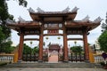 Entrance gate to the Van Mieu Confucius Temple compound. Hoi An, Vietnam