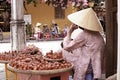 Traditional Vietnamese Market Scene in Hoi An Royalty Free Stock Photo