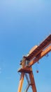 Hoise crane a tool for lifting loads vertically Royalty Free Stock Photo