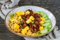 Hoisin duck with mango Royalty Free Stock Photo