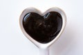 Hoisin Sauce on a Heart Shaped Spoon