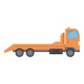 Hoist drag tow truck icon cartoon vector. Crash vehicle