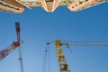 Hoisting cranes and new building