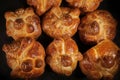 Hojaldras, Pan de muerto, Day of the dead Mexican Bread in Mexico