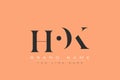 HOK abstract letter logo design Royalty Free Stock Photo