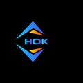 HOK abstract technology logo design on Black background. HOK creative initials letter logo concept Royalty Free Stock Photo