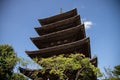 Hokan-ji Temple is known colloquially as Yasaka-no-to Yasaka Pagoda in Gion area of Kyoto, Japan