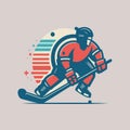 Hokey team sport logo design vector Royalty Free Stock Photo