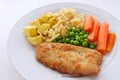 Hoki fish fillet dish